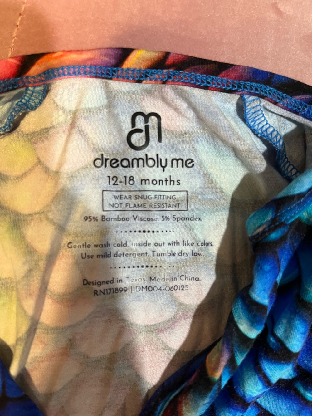 EUC Bamboo Dreambly Me Flynn the Dragon Rainbow Scale Baby Zippy - Picture 10 of 10